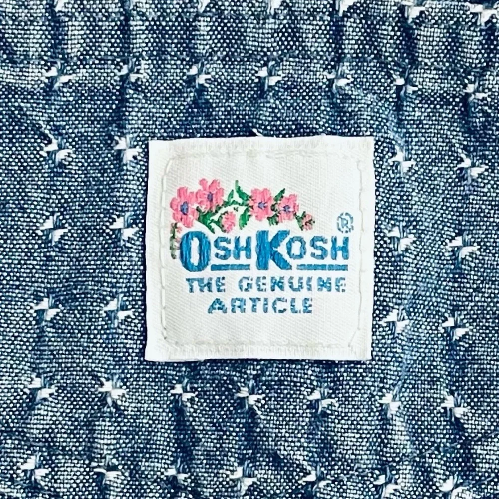 Vintage OshKosh BGosh Denim Jumper Girls 6X Coveralls Dress Made In Canada Blue
